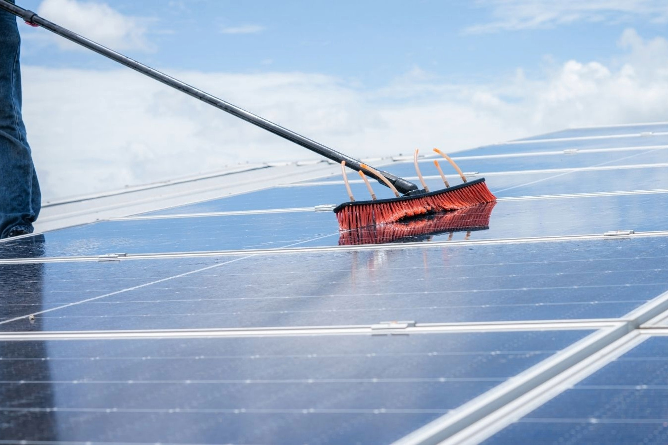 Solar panel cleaning