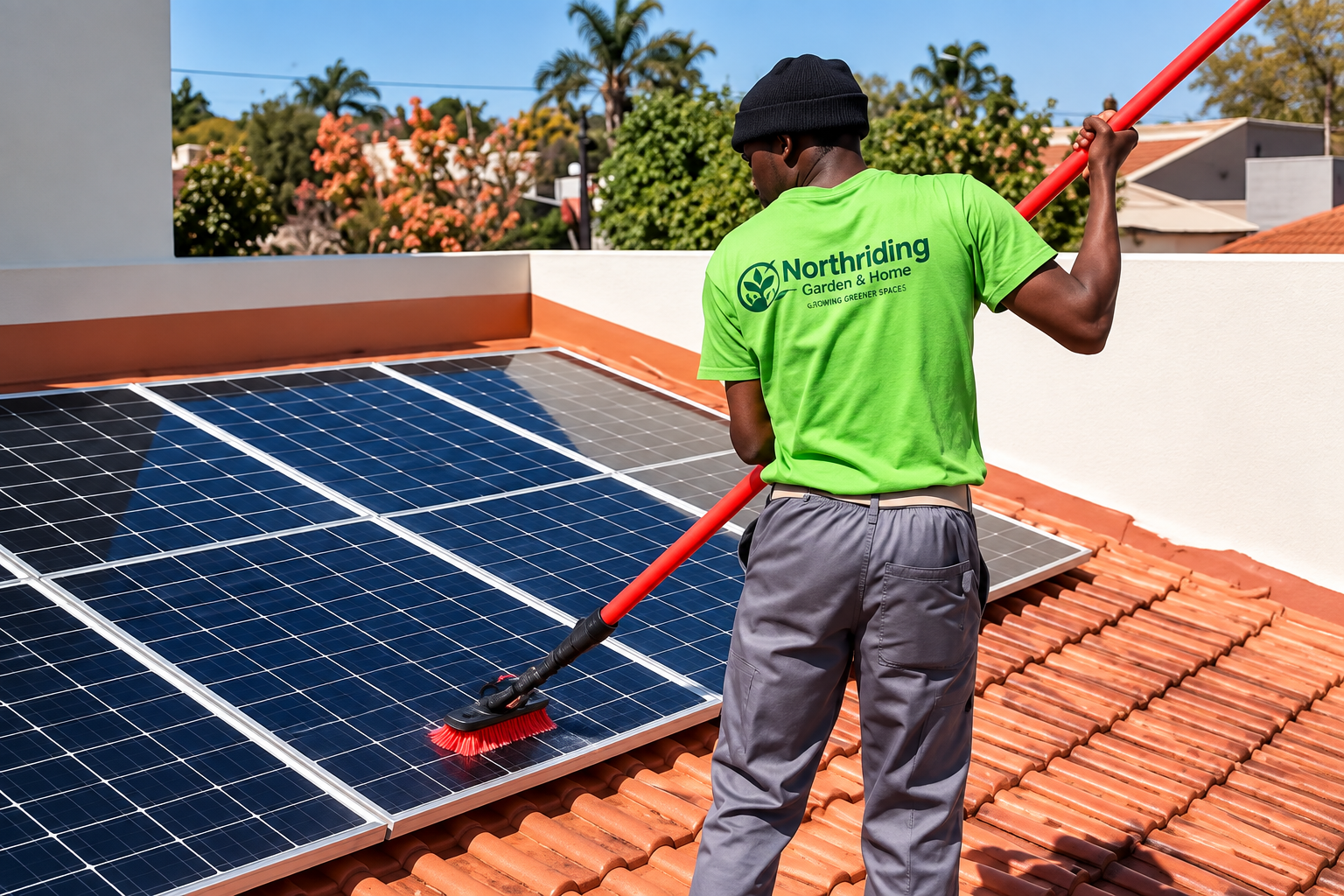 Solar panel cleaning